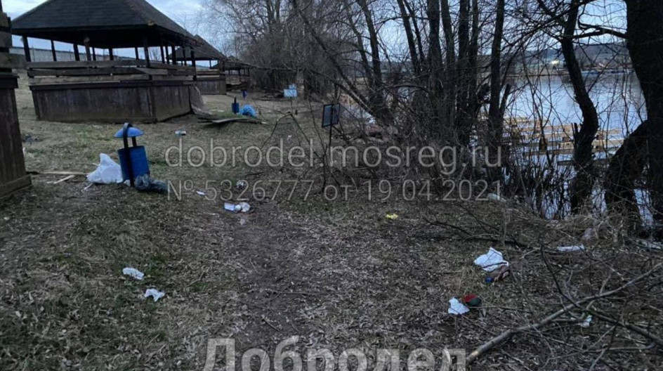 Алексей Солдатенко организовал и провел субботник на берегу пруда в поселке ВНИИССОК